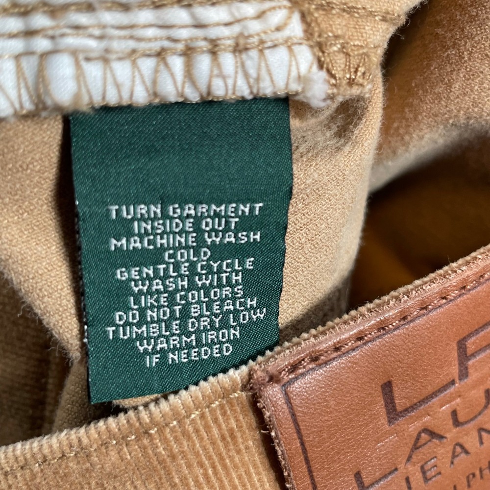 Lauren Ralph Lauren Tan Corduroy Classic Bootcut Pants Womens 2 Stretch Brown - Picture 6 of 10